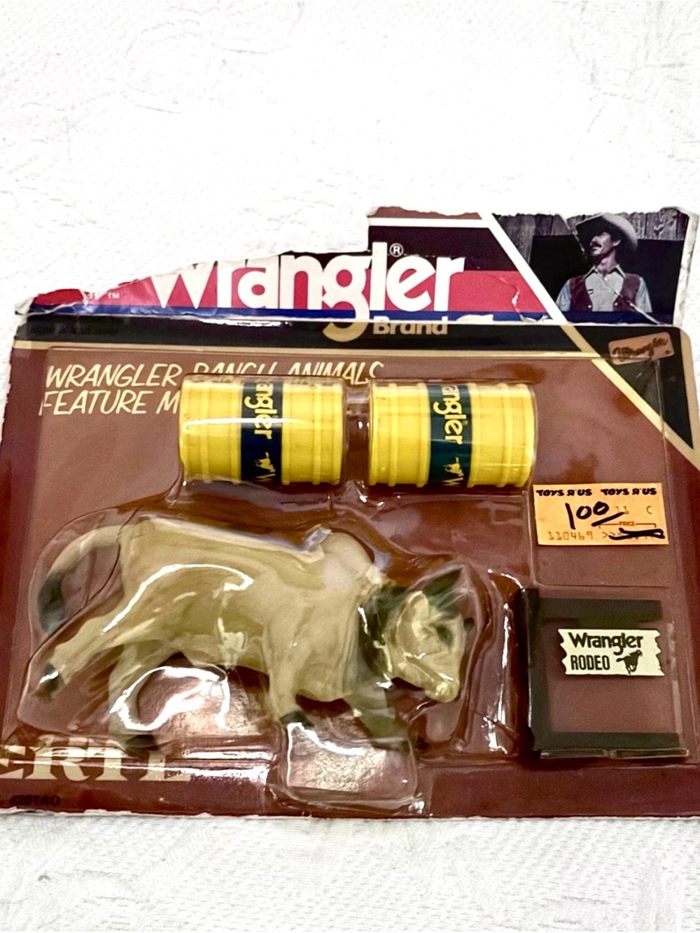 Vintage ERTL Wrangler Ranch Animals Brahma Bull Toy!
